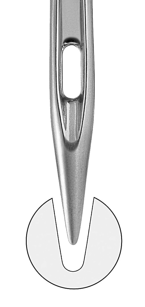 Needles 70 With Half Round Needle Point (100 pcs) - Madeira