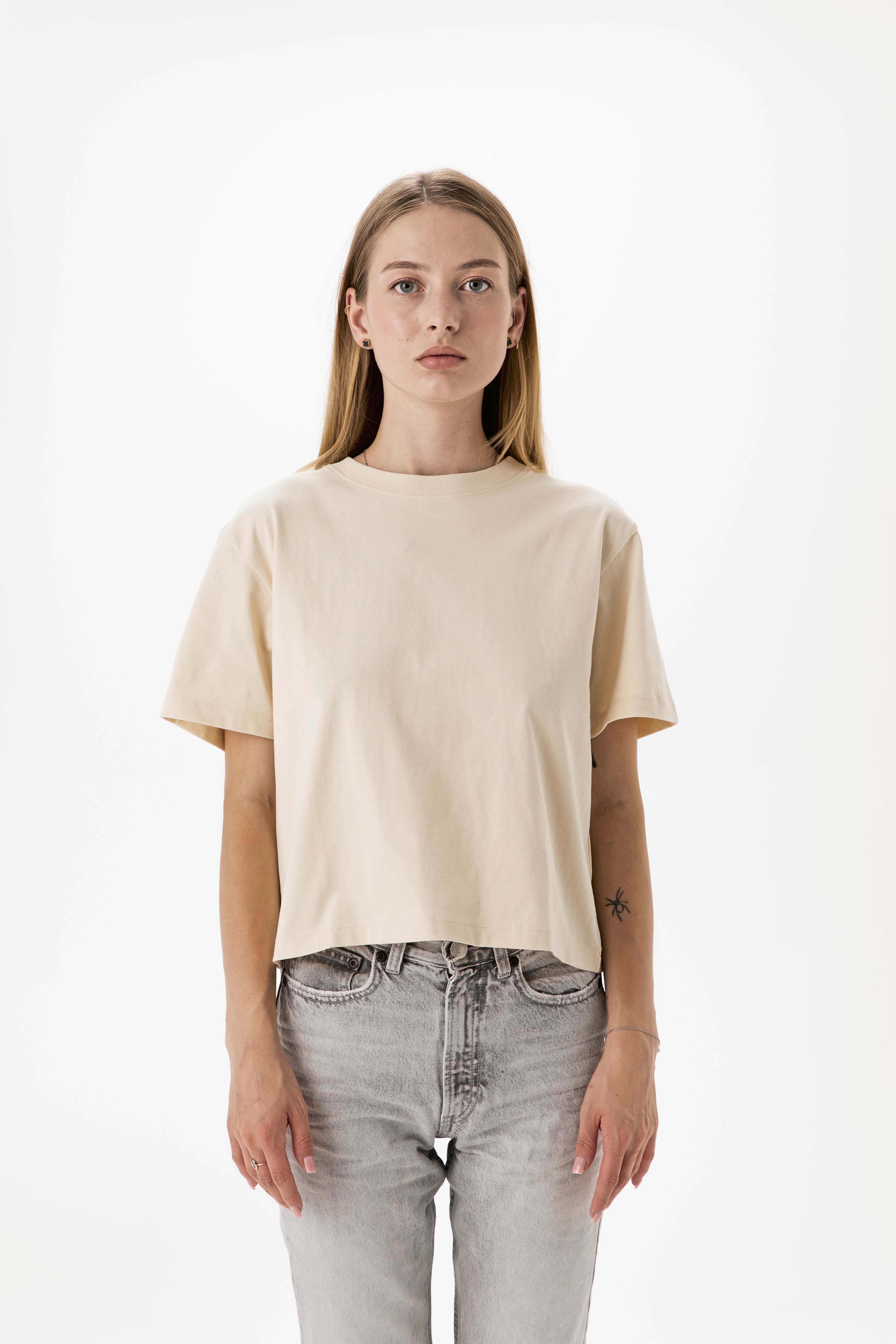 Women's Cropped Heavy T - Mantis