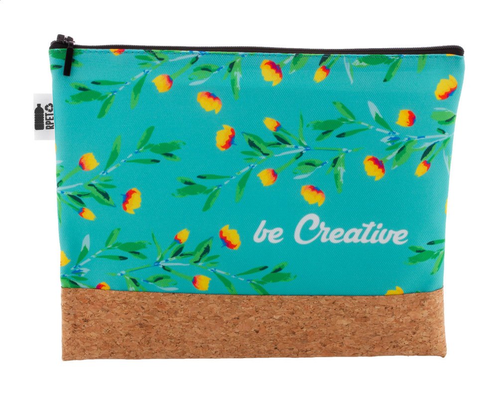 CreaBeauty Cork L RPET kosmetická taštička na zakázku - MERCH