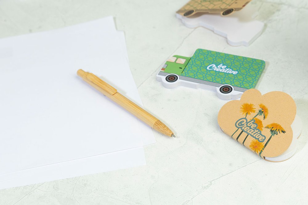 CreaStick Cloud Eco samolepiaci blok na poznámky na zákazku - MERCH