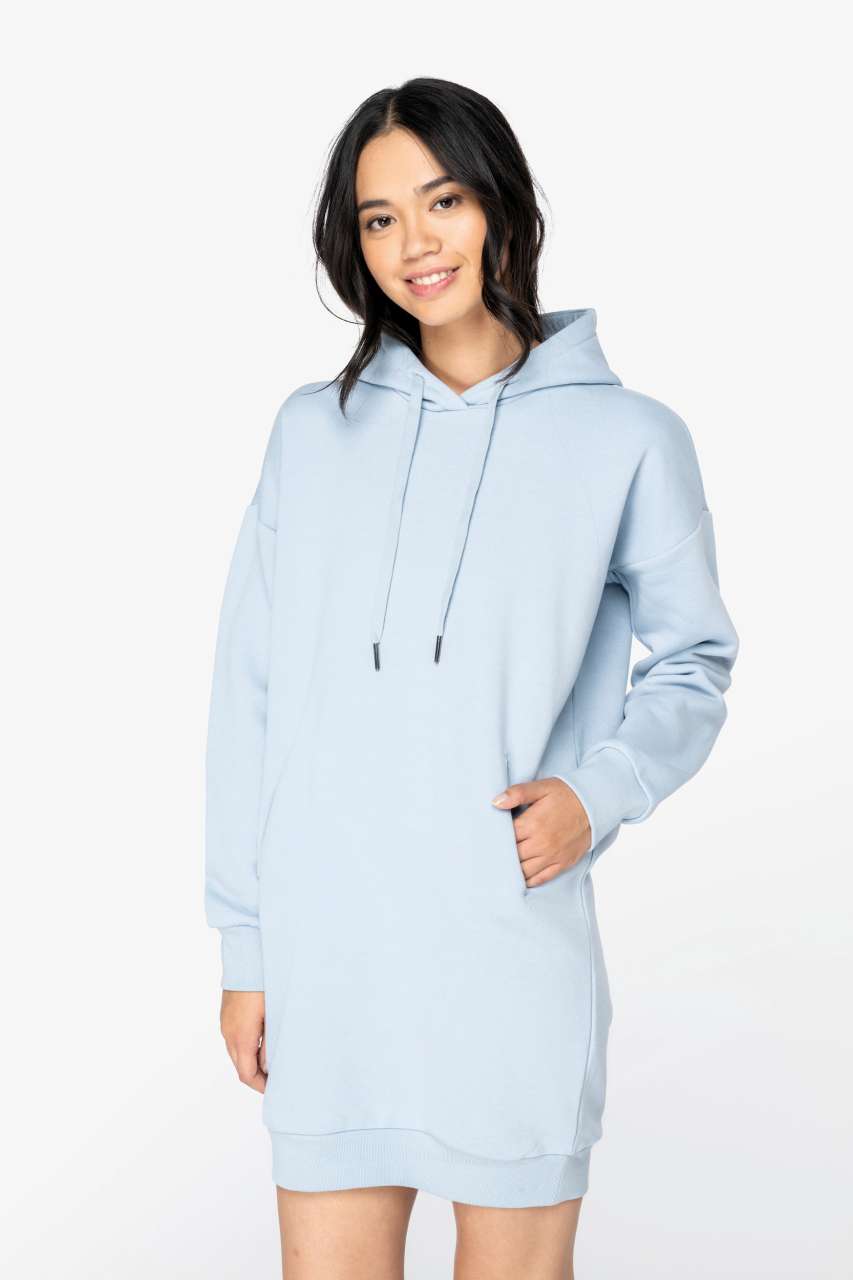 LADIES' ECO-FRIENDLY HOODED SWEATSHIRT DRESS - Native Spirit