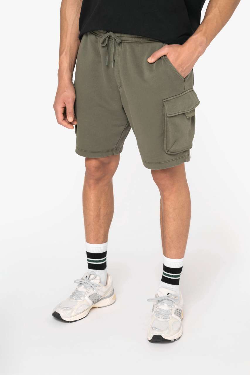 MEN’S FRENCH TERRY WASHED EFFECT CARGO SHORTS - Native Spirit