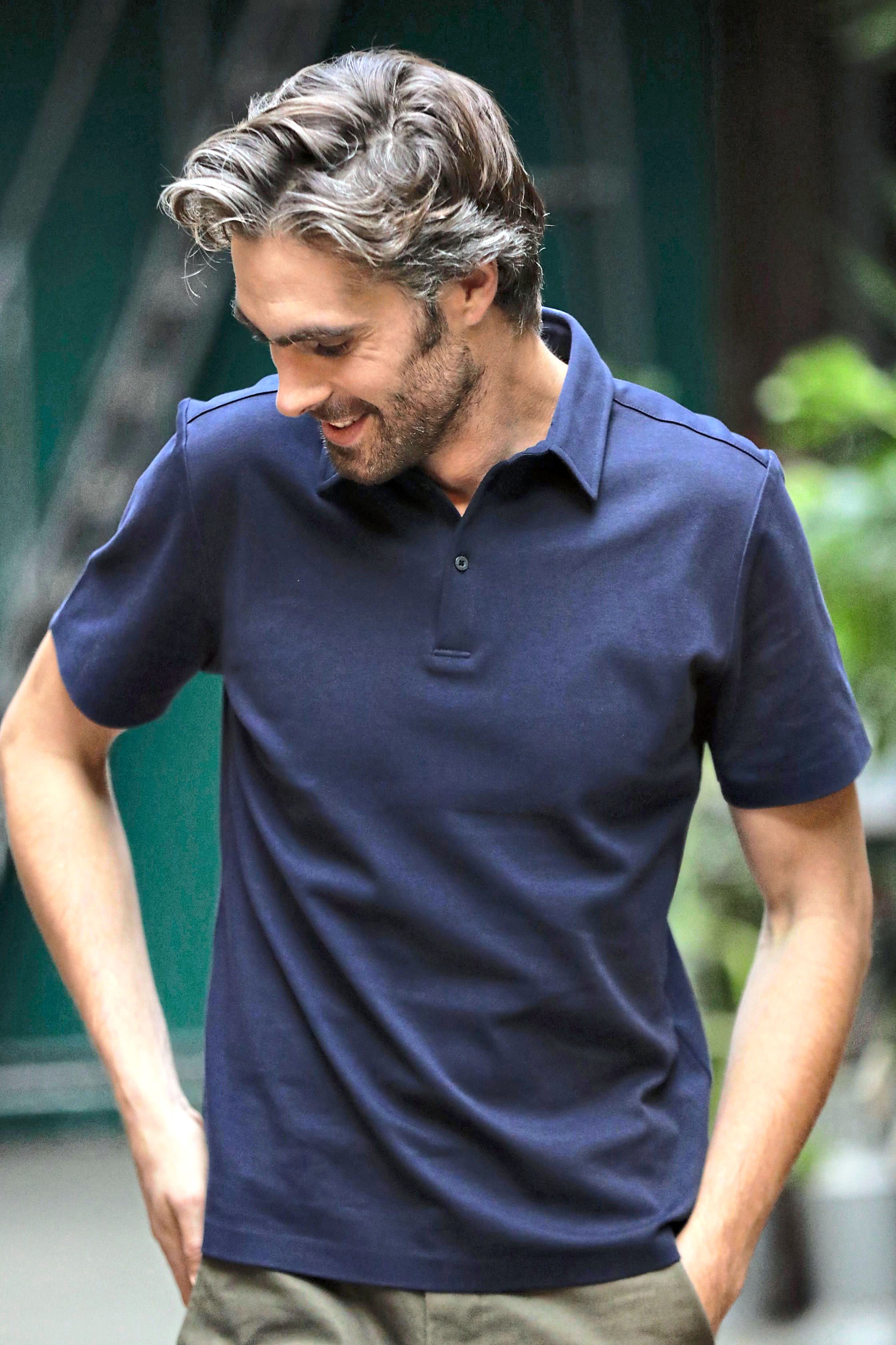 Men´s Mercerised Jersey Polo Shirt Relax Oscar - NEOBLU