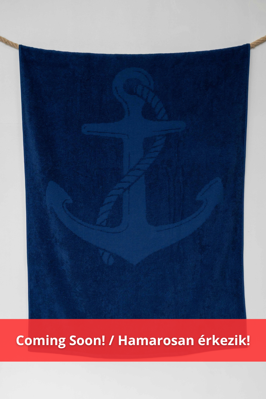 OLIMA „ANCHOR” JACQUARD BEACH TOWEL - Olima