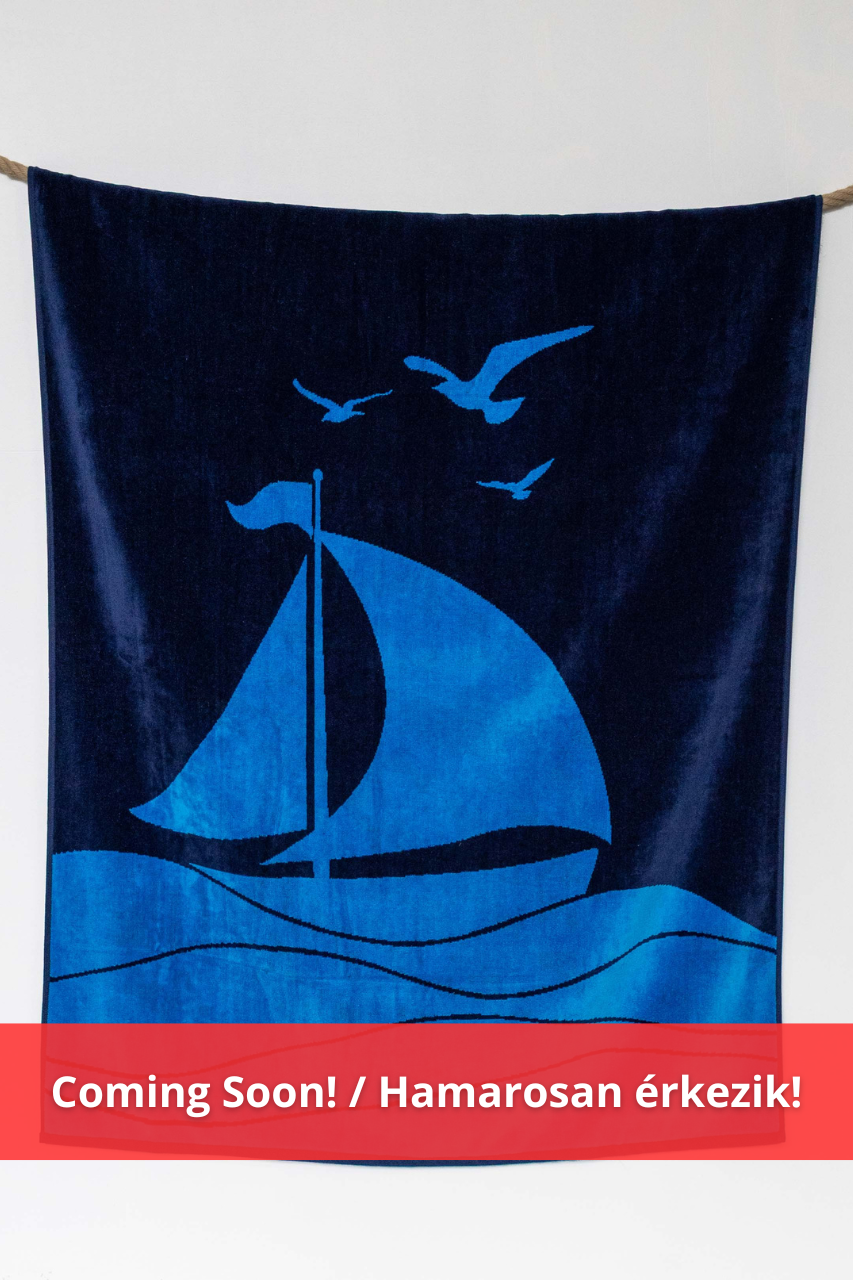 OLIMA „SAILING BOAT” YD VELOUR BEACH TOWEL - Olima