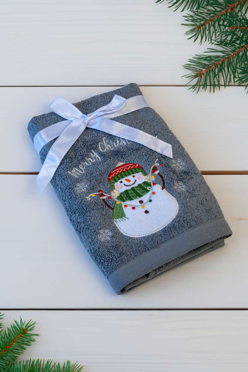 OLIMA CHRISTMAS TOWEL - SNOWMAN - Olima
