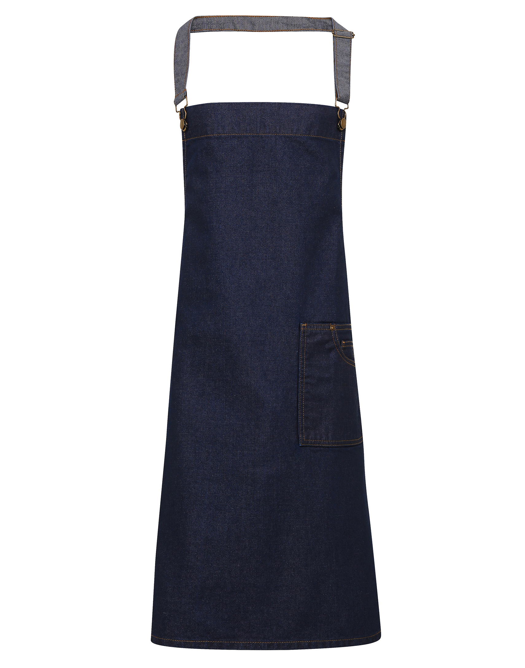 'DISTRICT' WAXED LOOK DENIM BIB APRON - Premier
