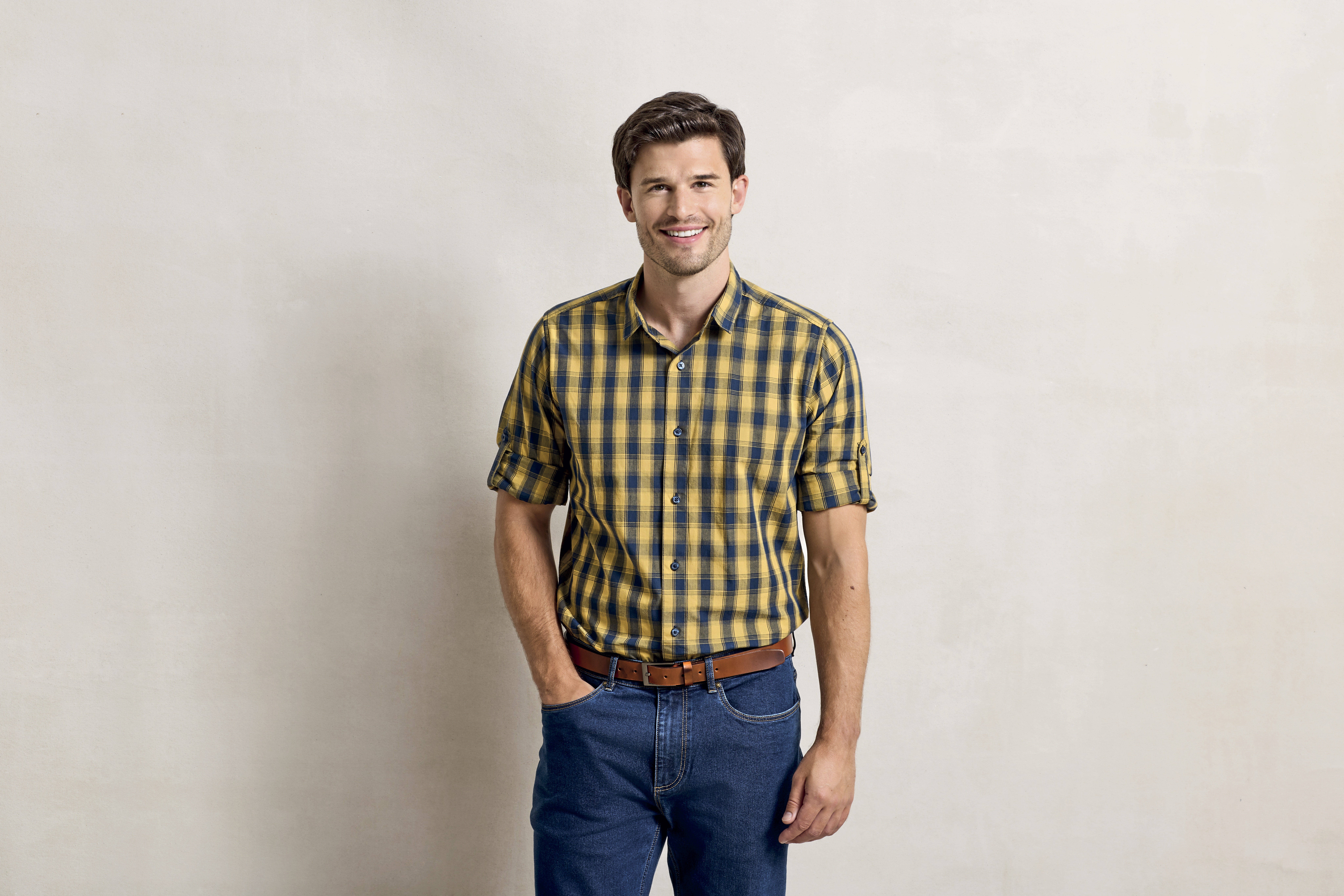 'MULLIGAN' CHECK - MEN'S LONG SLEEVE COTTON SHIRT - Premier