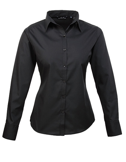 Premier WOMEN'S LONG SLEEVE POPLIN BLOUSE