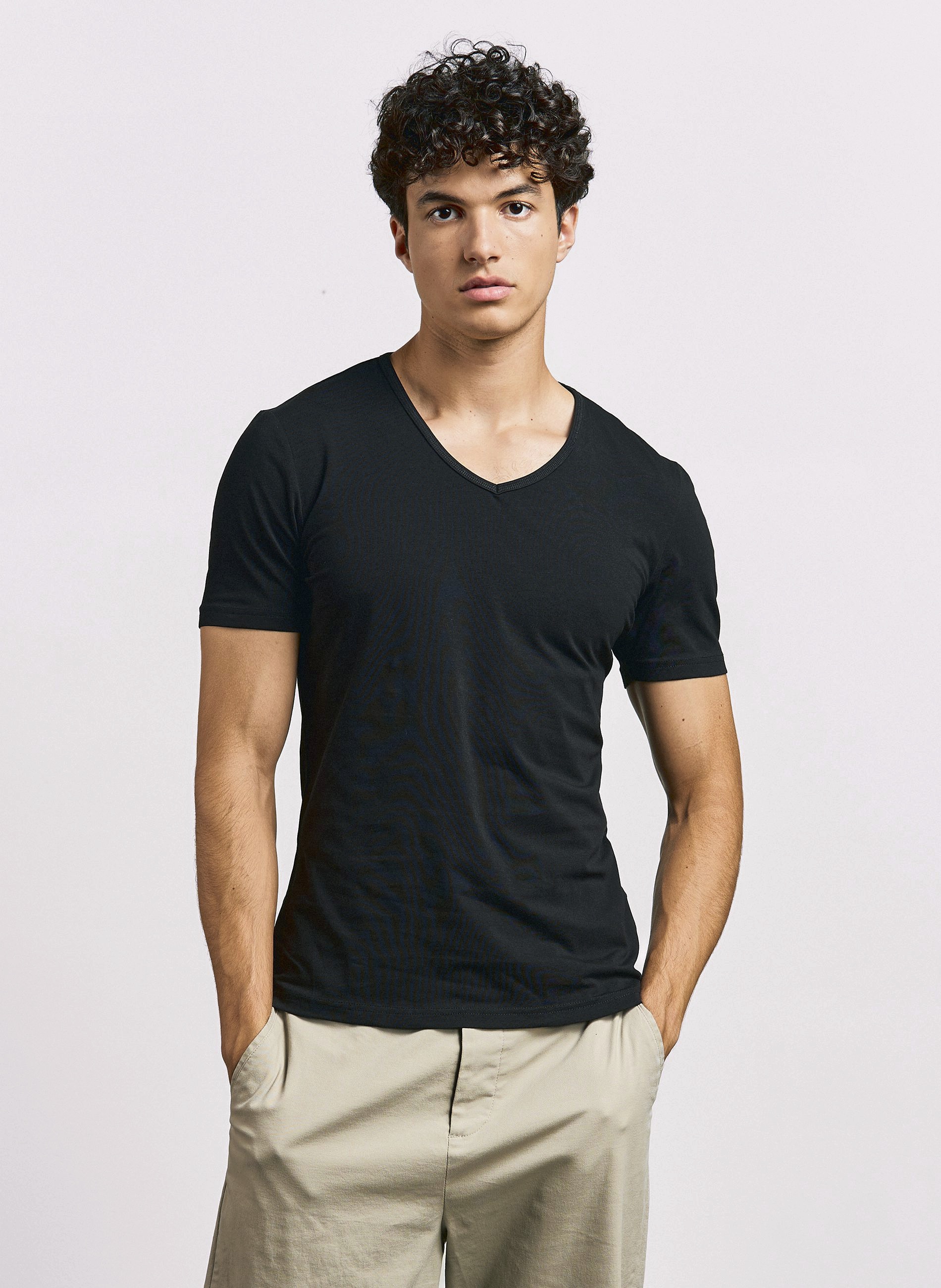 Men´s Slim Fit V-Neck-T - Promodoro