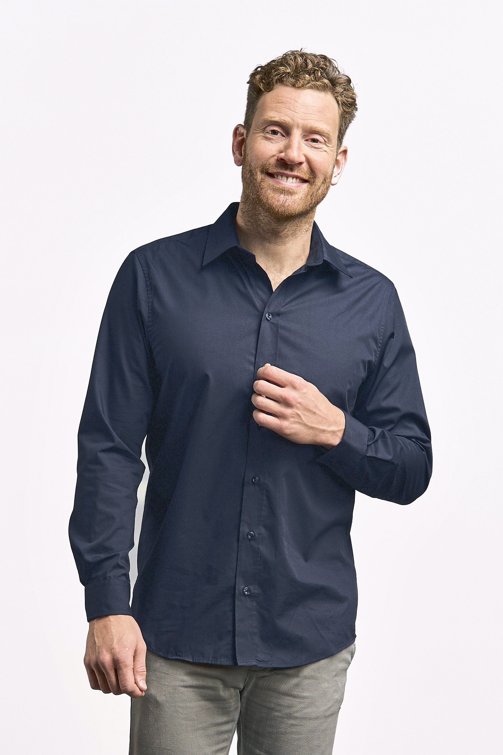 Men´s Poplin Shirt Long Sleeve - Promodoro