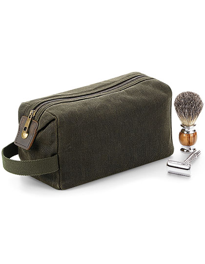 Heritage Waxed Canvas Wash Bag - Quadra