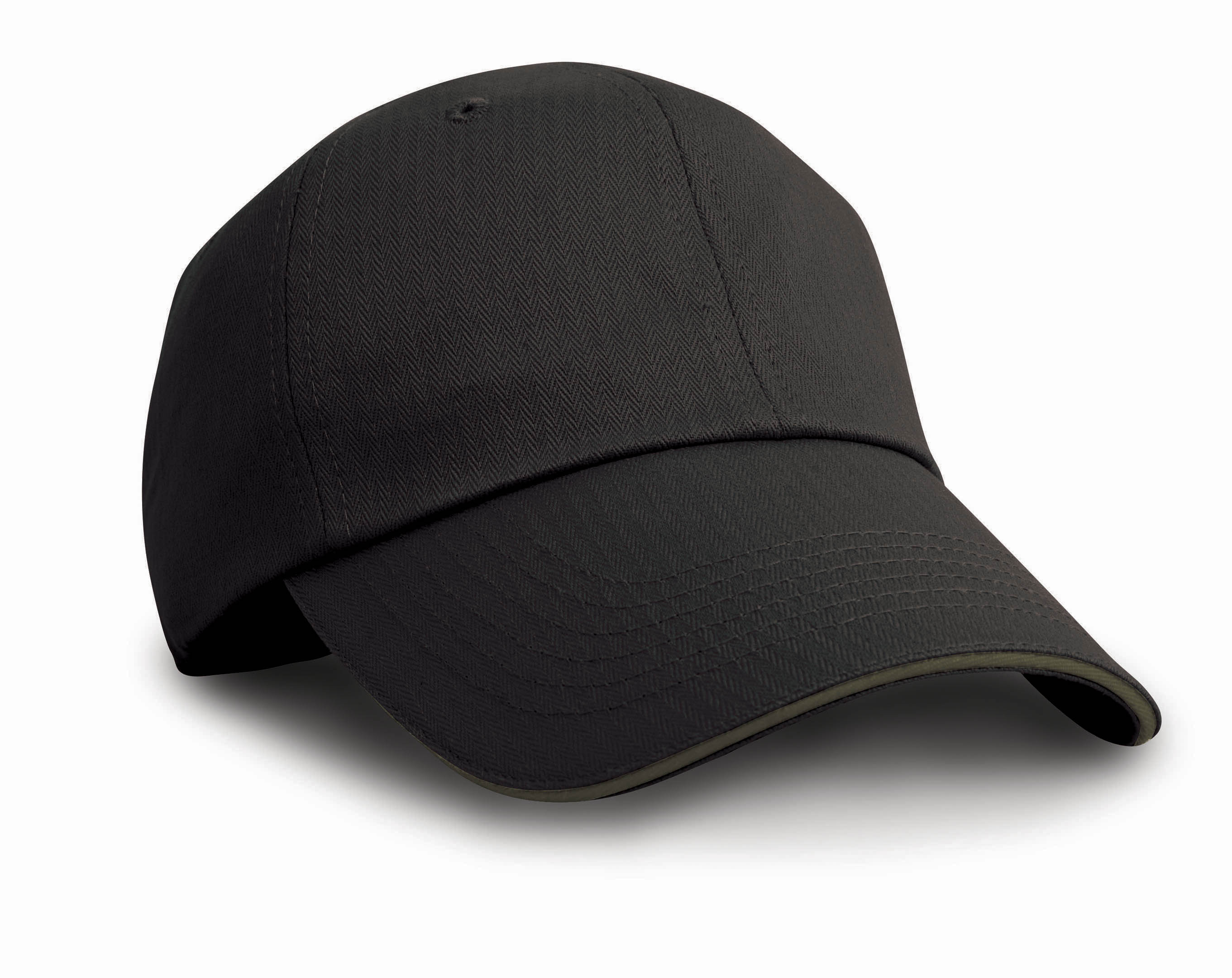 Herringbone Cap With Sandwich Peak - Result Headwear