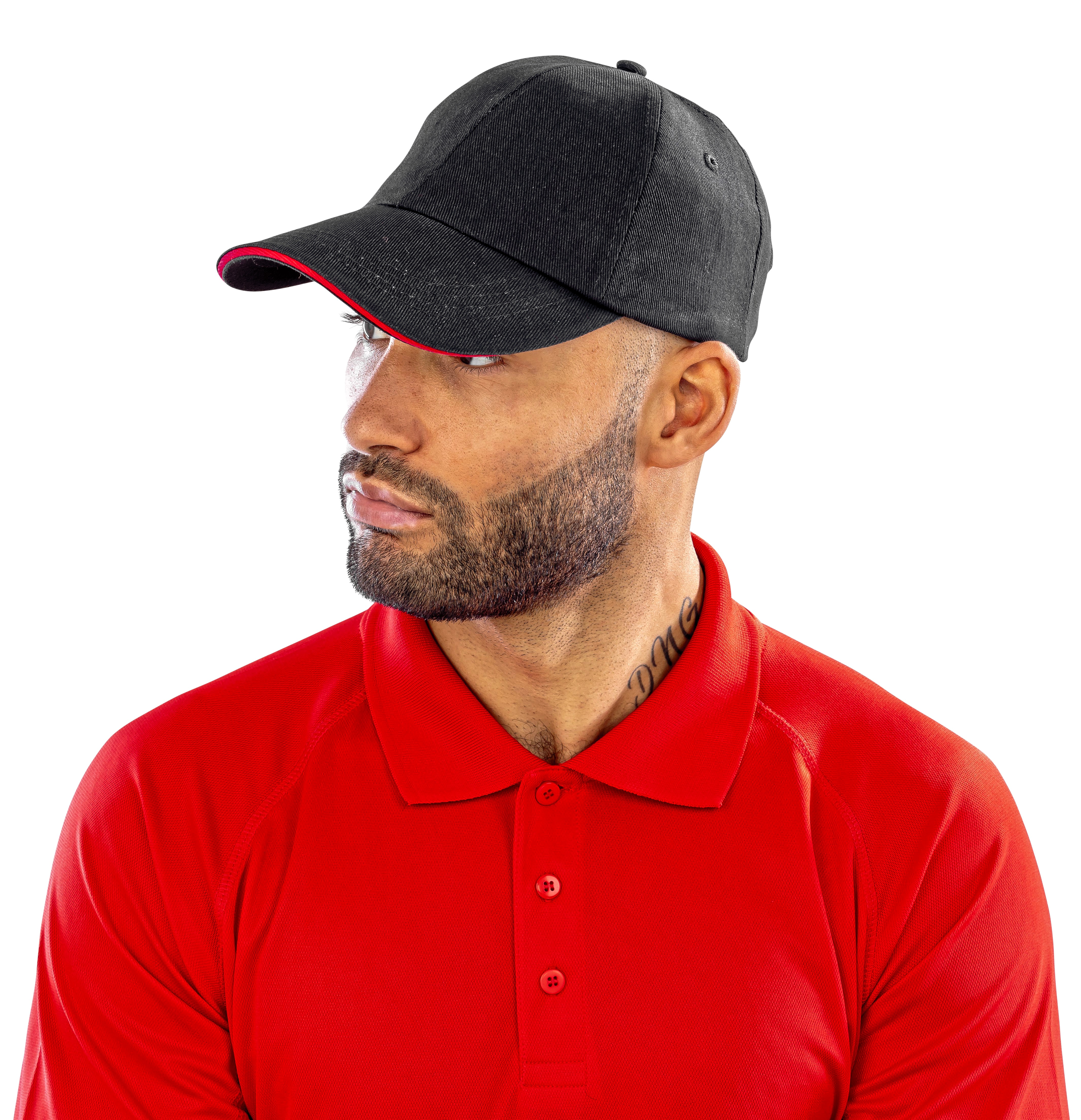 Brushed Cotton Decorators Cap With Sandwich Peak - Result Headwear