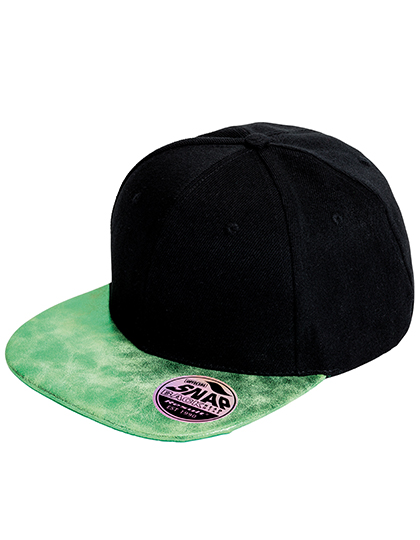 Bronx Flat Glitter Peak Snapback Cap - Result Headwear