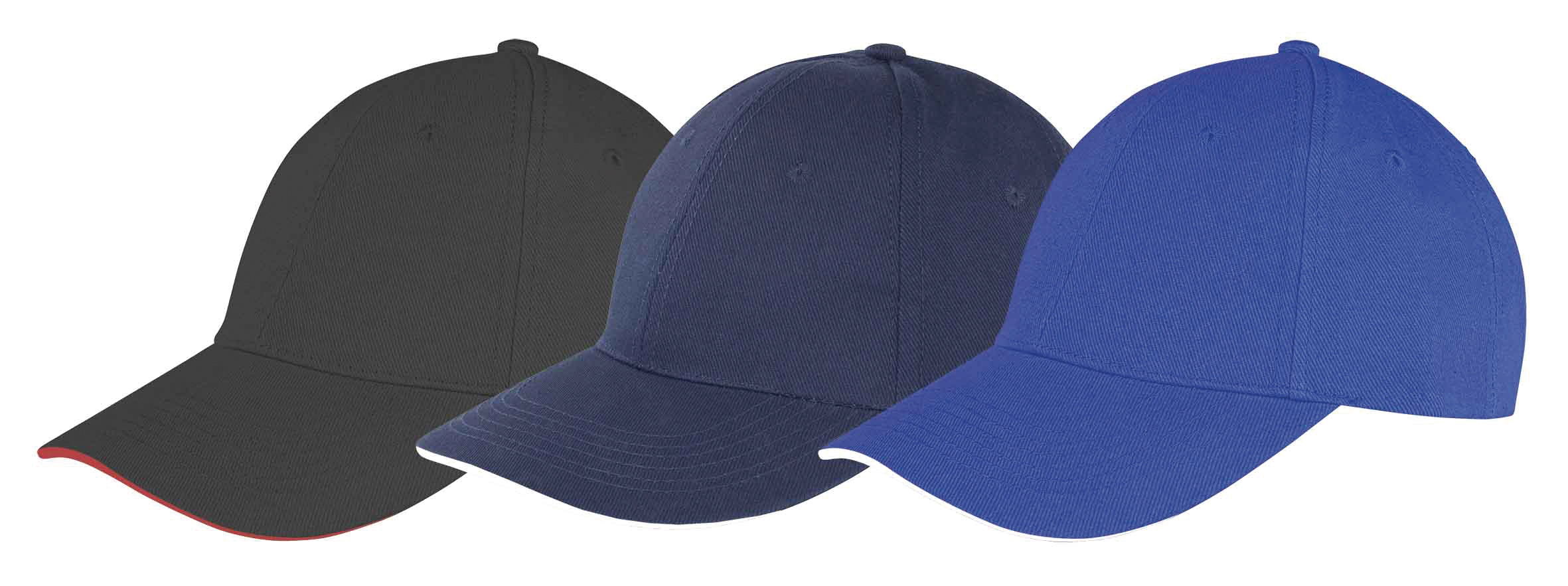 Memphis Brushed Cotton Low Profile Sandwich Peak Cap - Result Headwear