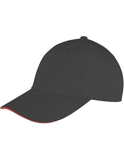 Memphis Brushed Cotton Low Profile Sandwich Peak Cap - Result Headwear
