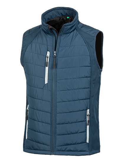 Recycled Compass Padded Softshell Gilet - Result Recycled
