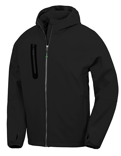 3-Layer Recycled Printable Hooded Casual Softshell Jacket - Result Recycled