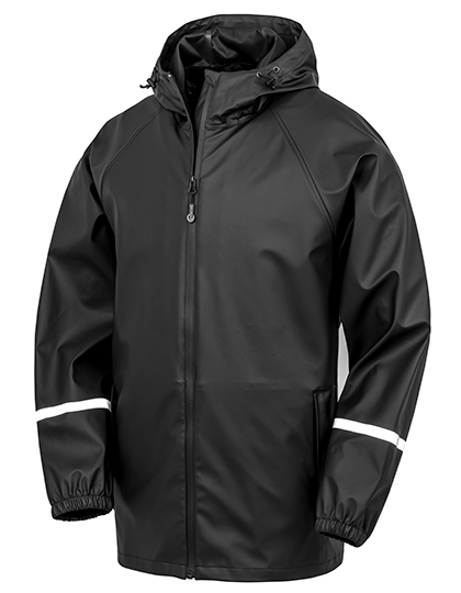 Prism PU Waterproof Jacket with Reflective Bands & Recycled Backing - Result Recycled