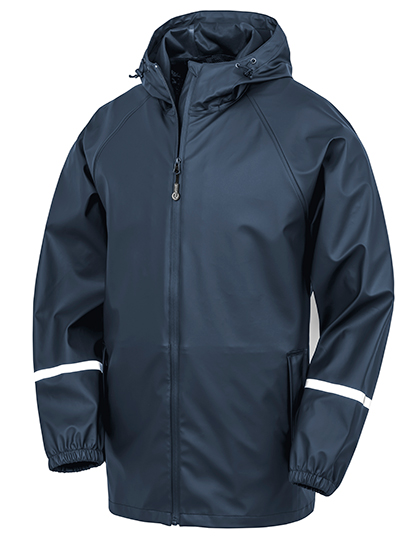 Prism PU Waterproof Jacket with Reflective Bands & Recycled Backing - Result Recycled