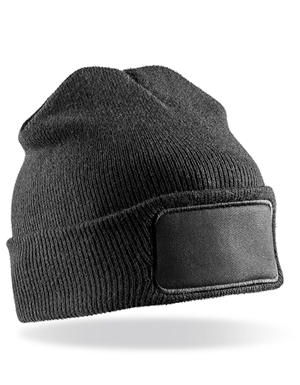 Recycled Double Knit Printers Beanie - Result Recycled