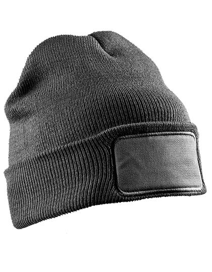 Recycled Double Knit Printers Beanie - Result Recycled