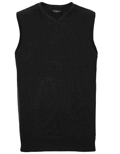 Men's V-Neck Sleeveless Knitted Pullover - Russell Athletic Collection