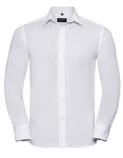 Russell Athletic Collection Men's Long Sleeve Tailored Oxford Shirt