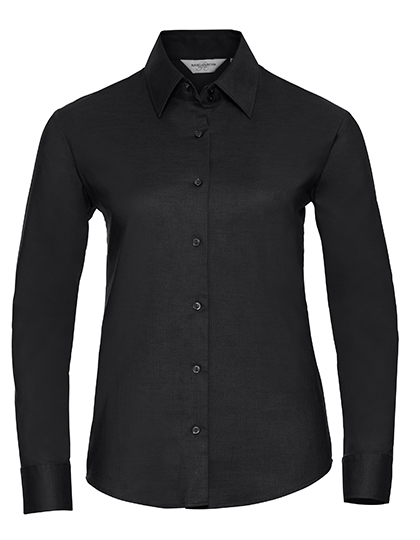 Ladies' Long Sleeve Tailored Oxford Shirt - Russell Athletic Collection