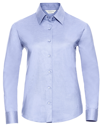 Ladies' Long Sleeve Tailored Oxford Shirt - Russell Athletic Collection