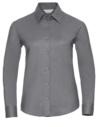 Ladies' Long Sleeve Tailored Oxford Shirt - Russell Athletic Collection