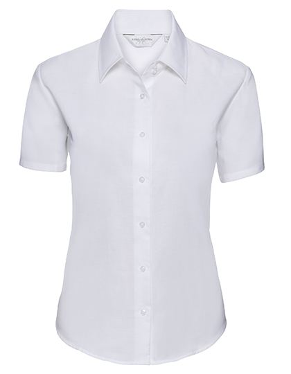Ladies' Short Sleeve Tailored Oxford Shirt - Russell Athletic Collection