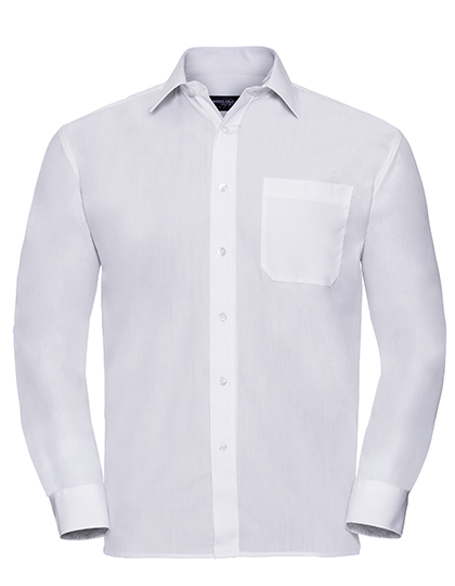 Men's Long Sleeve Classic Polycotton Poplin Shirt - Russell Athletic Collection