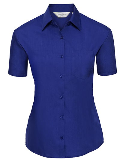 Ladies' Short Sleeve Classic Polycotton Poplin Shirt - Russell Athletic Collection