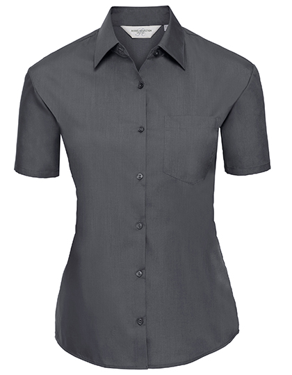 Ladies' Short Sleeve Classic Polycotton Poplin Shirt - Russell Athletic Collection