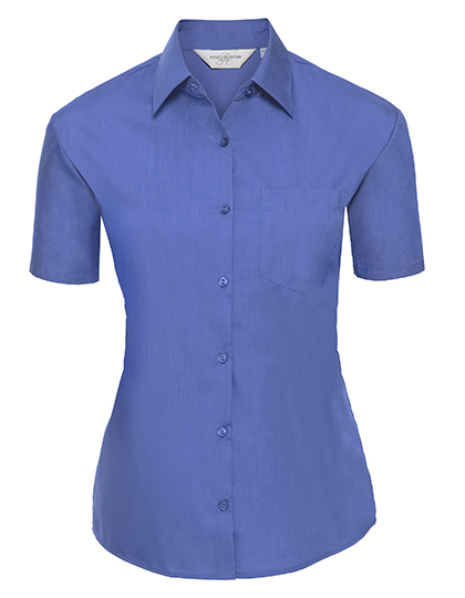 Ladies' Short Sleeve Classic Polycotton Poplin Shirt - Russell Athletic Collection