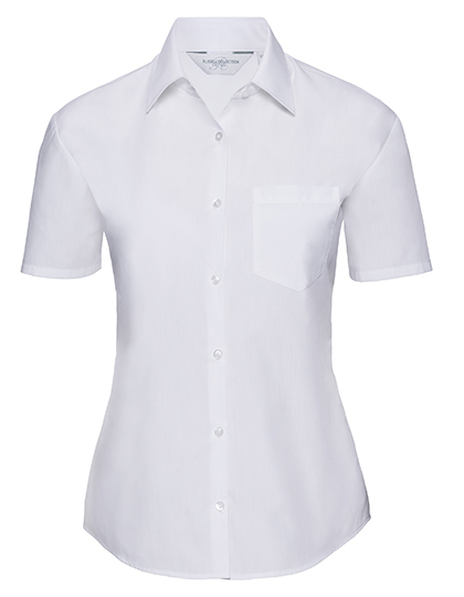 Ladies' Short Sleeve Classic Polycotton Poplin Shirt - Russell Athletic Collection