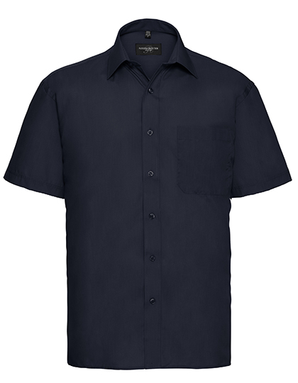 Men's Short Sleeve Classic Polycotton Poplin Shirt - Russell Athletic Collection