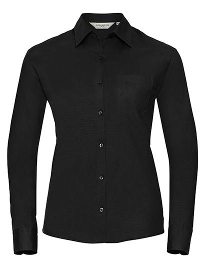 Ladies' Long Sleeve Classic Pure Cotton Poplin Shirt - Russell Athletic Collection