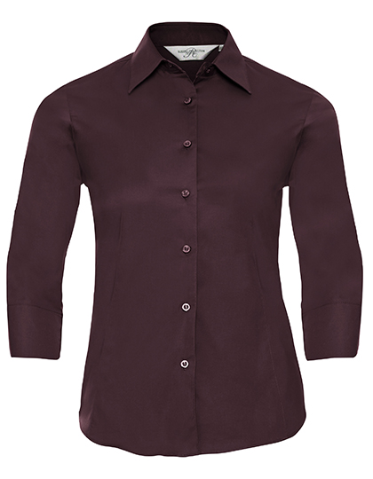 Ladies' Long Sleeve Classic Pure Cotton Poplin Shirt - Russell Athletic Collection