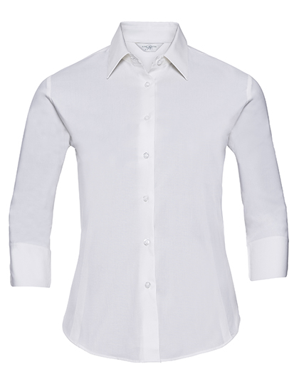 Ladies' Long Sleeve Classic Pure Cotton Poplin Shirt - Russell Athletic Collection