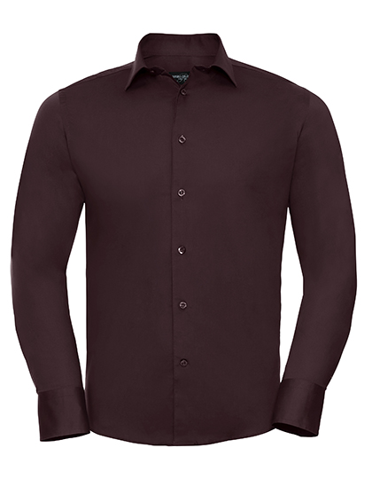 Men's Long Sleeve Fitted Stretch Shirt - Russell Athletic Collection