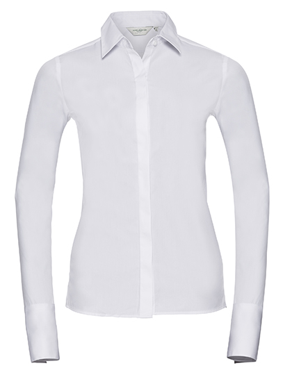 Ladies' Long Sleeve Fitted Ultimate Stretch Shirt - Russell Athletic Collection