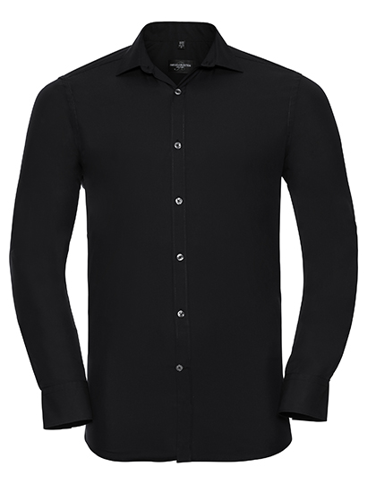 Men's Long Sleeve Fitted Ultimate Stretch Shirt - Russell Athletic Collection