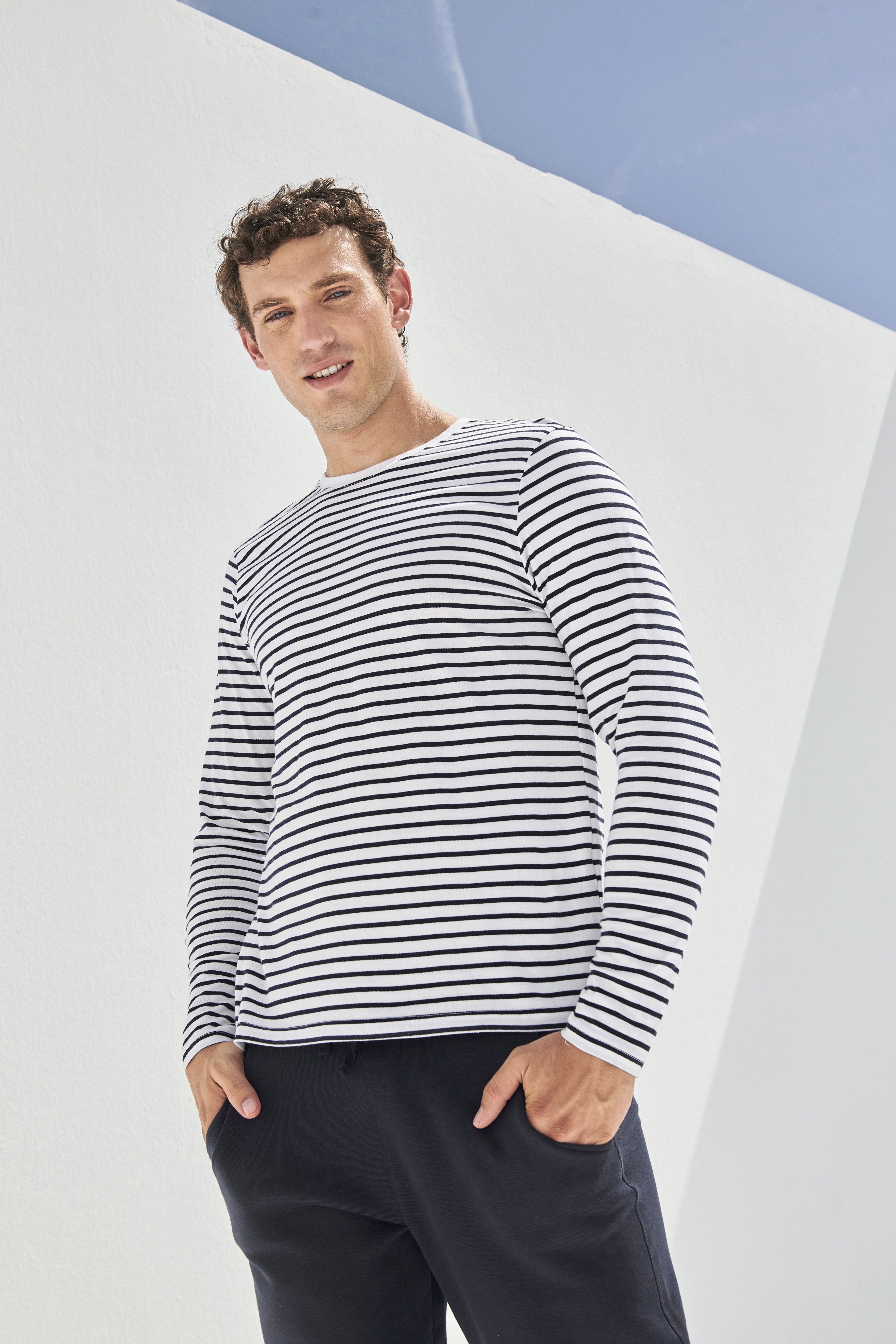 Unisex Long Sleeved Striped T - SF Clothing