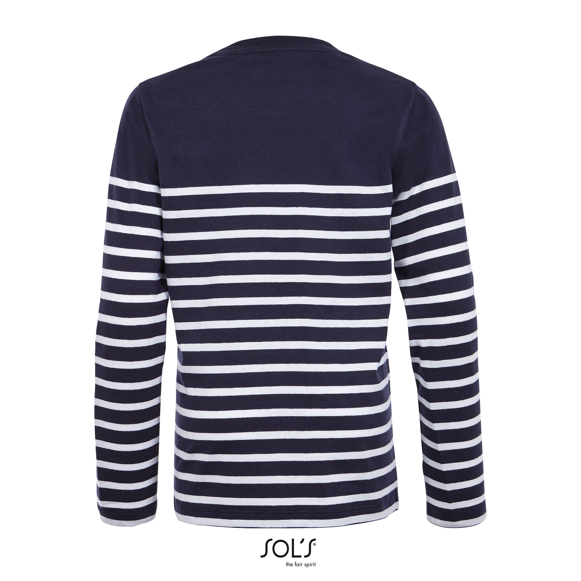 Kids´ Long Sleeve Striped T-Shirt Matelot - SOL'S
