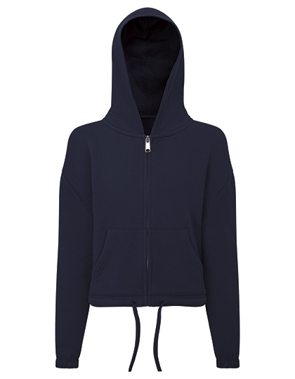 Kids Recycled Cropped Oversize Full-Zip Hoodie - TriDri