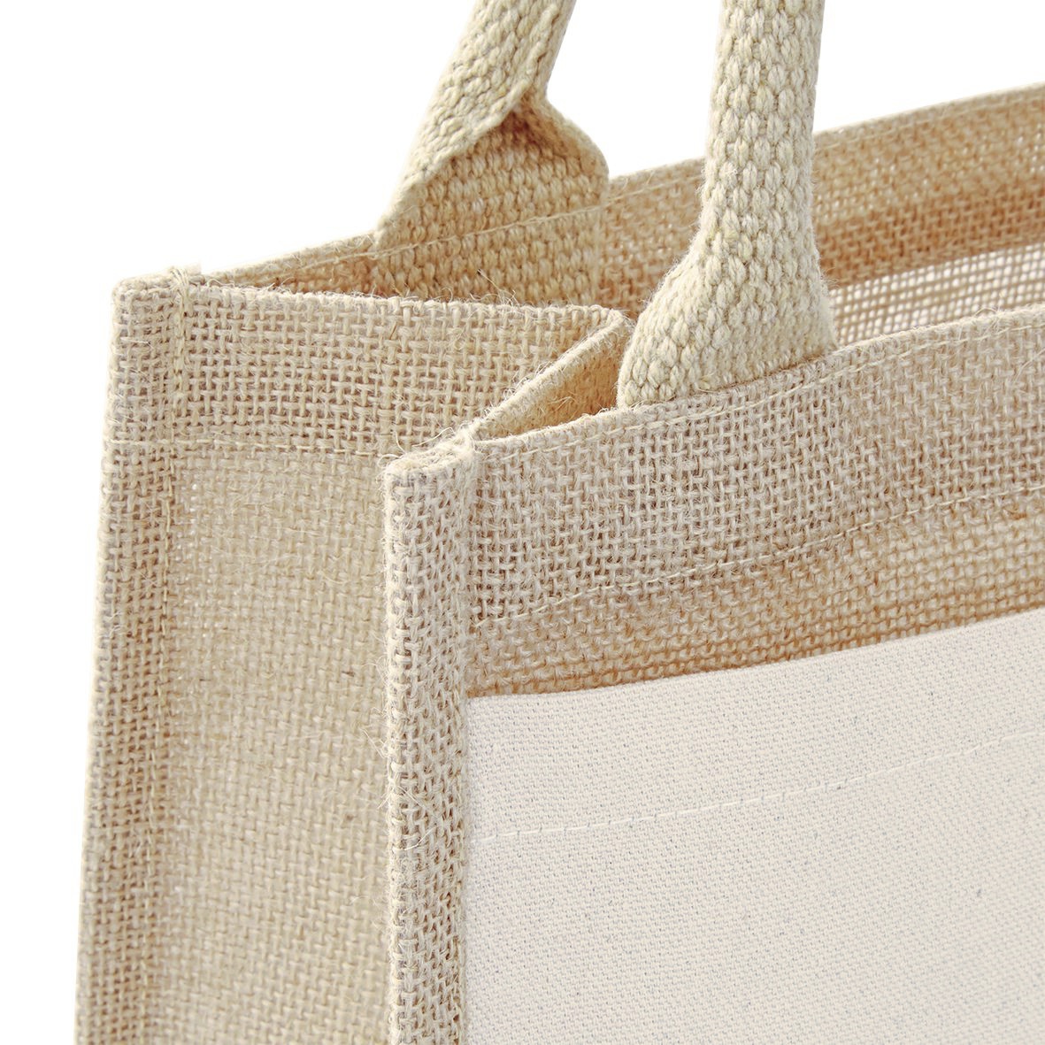 Cotton Pocket Jute Midi Bag - Westford Mill