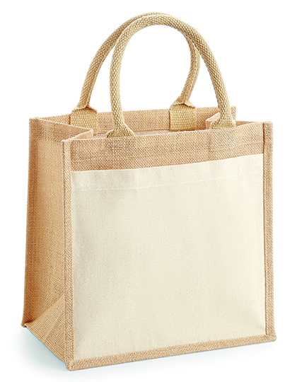 Cotton Pocket Jute Midi Bag - Westford Mill